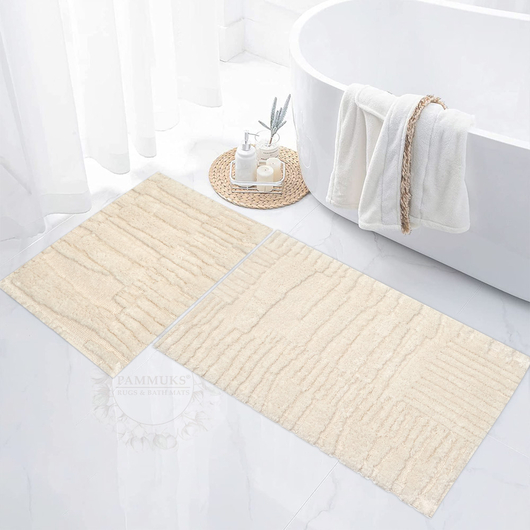 Nora 2 Piece Rugs Bath Mat Set B127